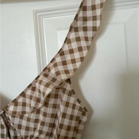 Realisation Par Brown and White Checkered Mini Dress - Picture 5 of 8